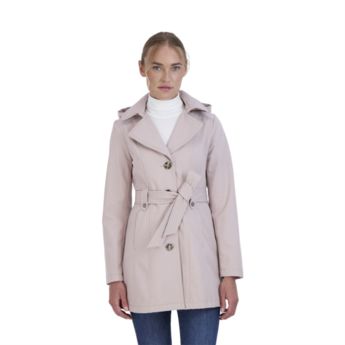 Womens Sebby Collection Hooded Trench Coat