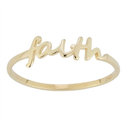 LUMINOR GOLD 14k Gold Faith Stackable Ring