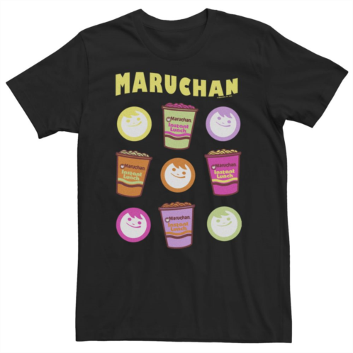Licensed Character Big & Tall Maruchan Neon Logo And Cup Icon Tee