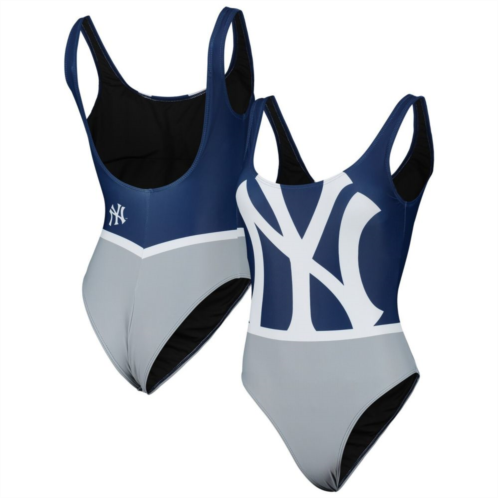 Unbranded Womens FOCO Navy New York Yankees Team One-Piece Bathing Suit