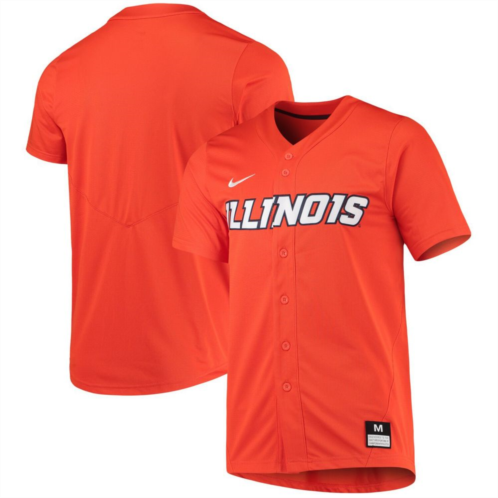 Mens Nike Orange Illinois Fighting Illini Replica Baseball Jersey