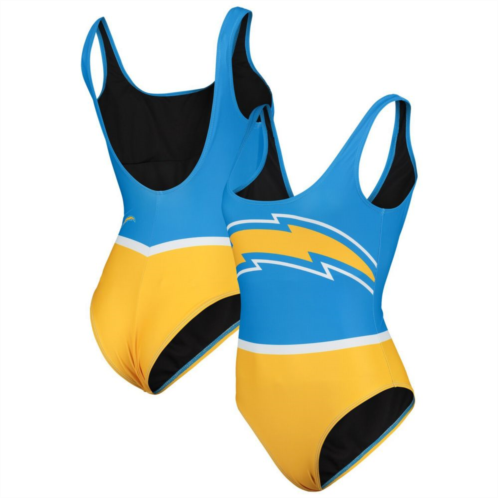 Womens FOCO Powder Blue Los Angeles Chargers Team One-Piece Swimsuit