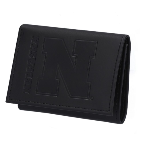 Unbranded Mens Black Nebraska Huskers Hybrid Tri-Fold Wallet