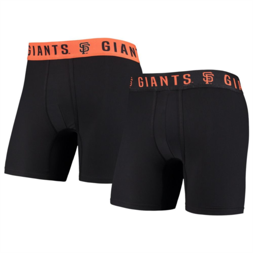 Unbranded Mens Concepts Sport Black/Orange San Francisco Giants Two-Pack Flagship Boxer Briefs Set