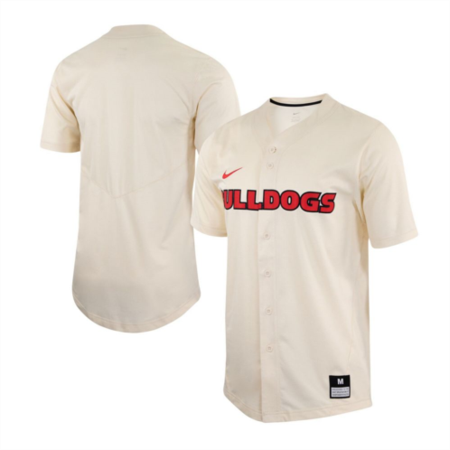 Mens Nike Natural Georgia Bulldogs Replica Baseball Jersey