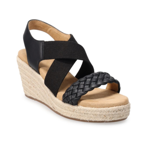 Sonoma Goods For Life Coraa Womens Espadrille Wedge Sandals