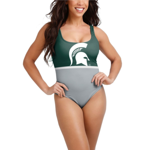 Unbranded Womens FOCO Green Michigan State Spartans One-Piece Bathing Suit