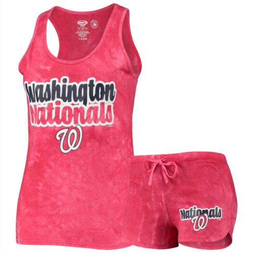 Unbranded Womens Concepts Sport Red Washington Nationals Billboard Racerback Tank Top & Shorts Set