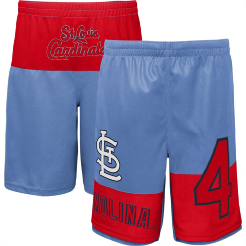 Outerstuff Youth Yadier Molina Light Blue St. Louis Cardinals Pandemonium Name & Number Shorts