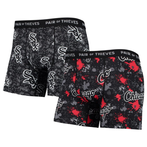 Unbranded Mens Pair of Thieves Black Chicago White Sox Super Fit 2-Pack Boxer Briefs Set