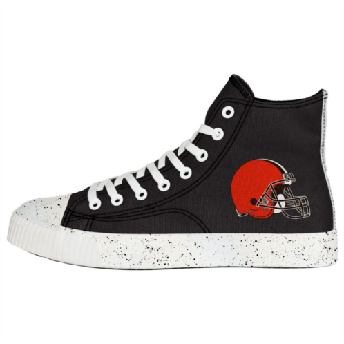 Mens FOCO Cleveland Browns Paint Splatter High Top Sneakers