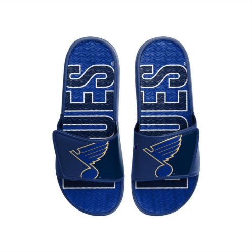 Unbranded Mens FOCO St. Louis Blues Logo Gel Slide Sandals