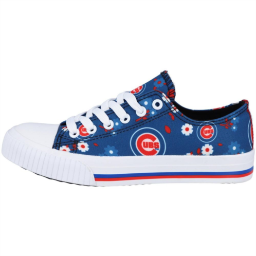 Unbranded Womens FOCO Royal Chicago Cubs Flower Canvas Allover Shoes