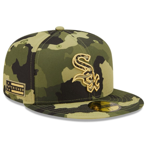 Mens New Era Camo Chicago White Sox 2022 Armed Forces Day On-Field 59FIFTY Fitted Hat
