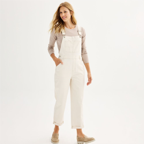 Womens Sonoma Goods For Life Cropped Jean Overalls