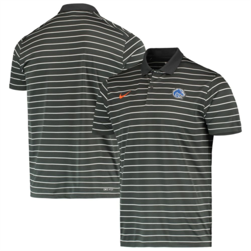 Mens Nike Anthracite Boise State Broncos Victory Stripe Performance Polo