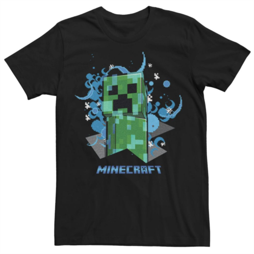 Licensed Character Mens Minecraft Charged Electrical Creeper Logo Tee