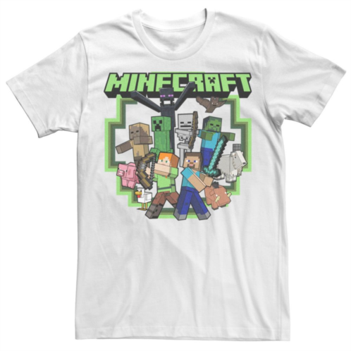 Licensed Character Mens Minecraft All Aboard Build Create Explore Tee