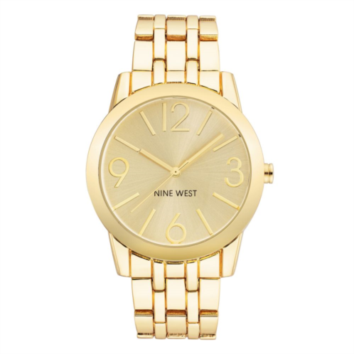 Nine West Womens Gold-Tone Dress Watch