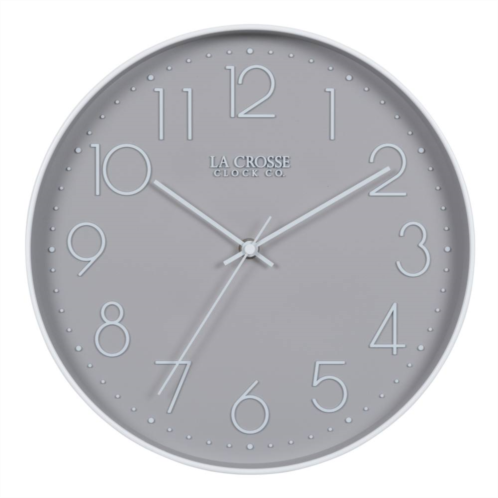 La Crosse Technology 404-3831-INT 12-Inch Gray Quartz Analog Wall Clock
