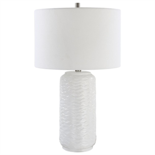 Unbranded Ceramic Wavy Textured Table Lamp