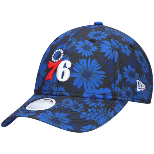 Womens New Era Royal Philadelphia 76ers Blossom 2.0 9TWENTY Adjustable Hat