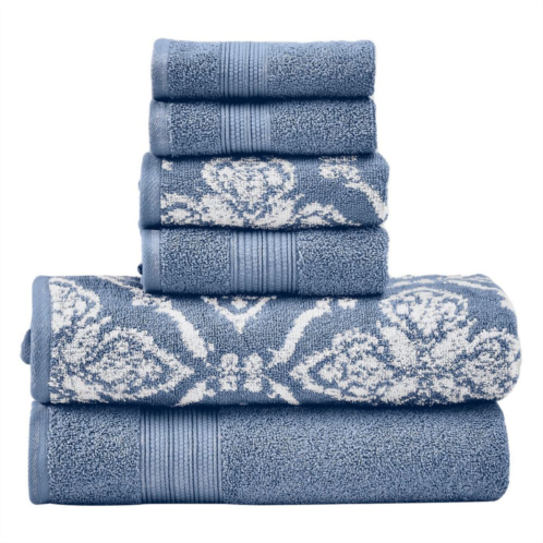 Modern Threads 6-Piece Amaris Jacquard Towel Set