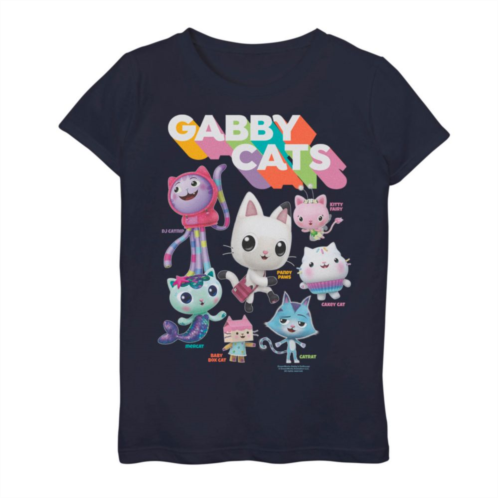 Licensed Character Girls 7-16 Gabbys Dollhouse Gabby Cats Graphic Tee