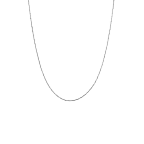 PRIMROSE Sterling Silver Twisted Textured Snake Chain Necklace