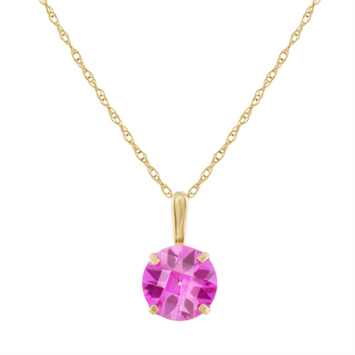 Designs by Gioelli 10k Gold Gemstone Solitaire Pendant Necklace