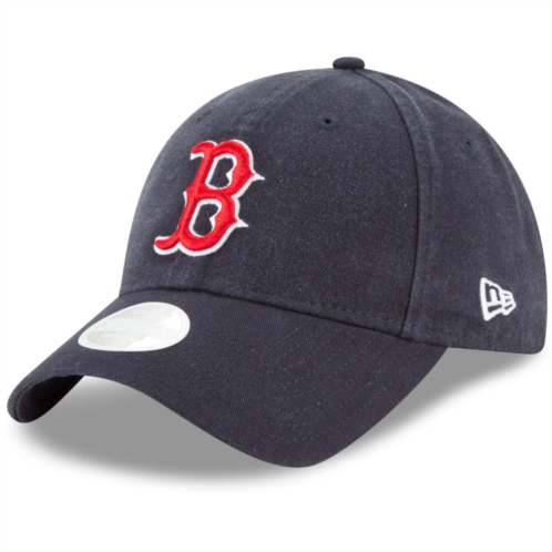 Womens New Era Navy Boston Red Sox Team Logo Core Classic 9TWENTY Adjustable Hat
