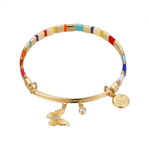 Love This Life Be the Change Butterfly Bangle Bracelet