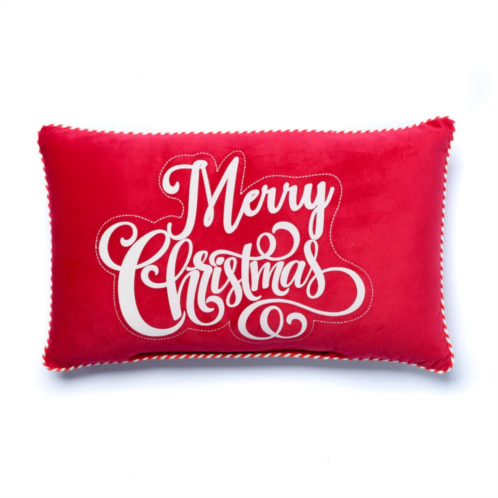 Tempo Home Merry Christmas Lumbar Throw Pillow