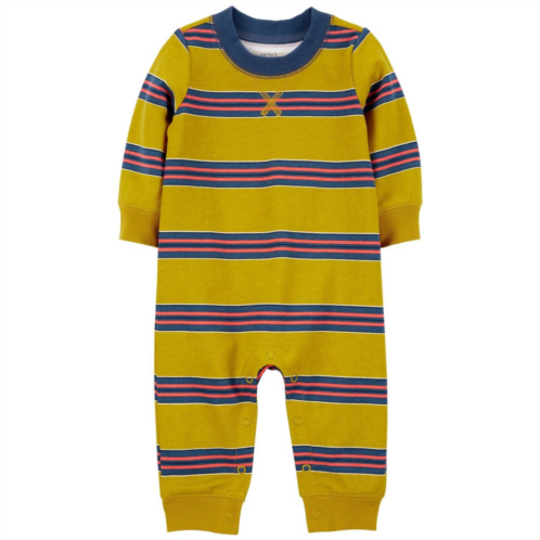 Toddler Boy Carters 1-Piece Mustard Long Sleeve Jumpsuit