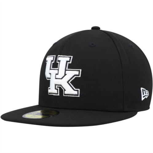 Mens New Era Kentucky Wildcats Black & White 59FIFTY Fitted Hat