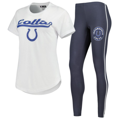 Unbranded Womens Concepts Sport White/Charcoal Indianapolis Colts Sonata T-Shirt & Leggings Sleep Set