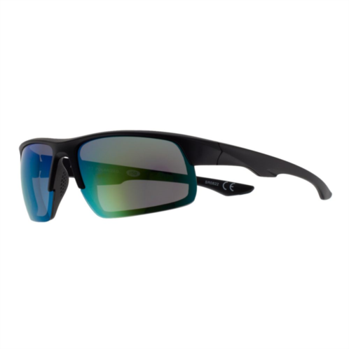 Mens Dockers 66mm Blade Semi-Rimless Mirrored Sunglasses