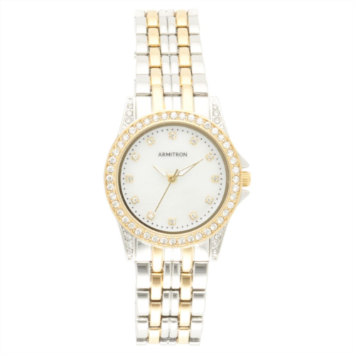 Armitron Womens Crystal & Mother-of-Pearl Two-Tone Watch - 75-5804MPTT