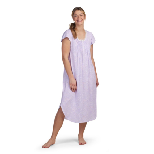 Womens Miss Elaine Essentials Silky Knit Long Nightgown