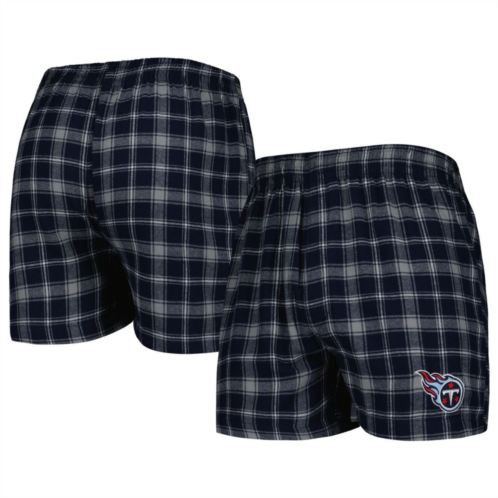 Unbranded Mens Concepts Sport Navy/Gray Tennessee Titans Ledger Flannel Boxers
