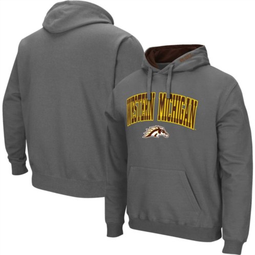 Mens Colosseum Charcoal Western Michigan Broncos Arch & Logo Pullover Hoodie