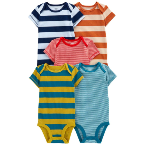 Baby Boy Carters 5-Pack Stripes Short Sleeve Bodysuits