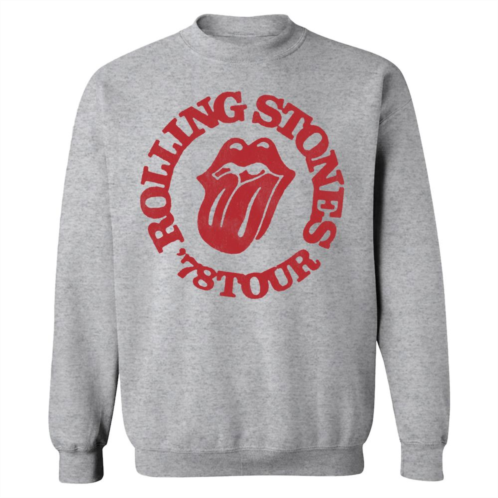 Licensed Character Mens Rolling Stones 78 Tour Circle Sweatshirt