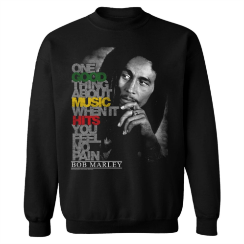 Licensed Character Mens Bob Marley Lyric Good Music Sweatshirt