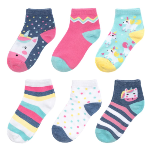 Girls SO 6-Pack Patterned Ankle Sock