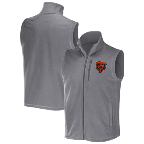 Mens NFL x Darius Rucker Collection by Fanatics Gray Chicago Bears Polar Fleece Full-Zip Vest