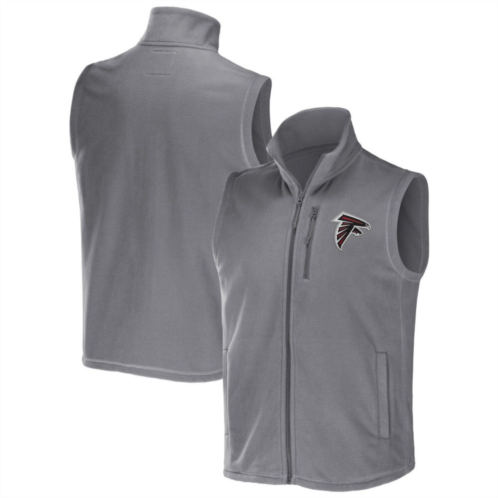 Mens NFL x Darius Rucker Collection by Fanatics Gray Atlanta Falcons Polar Fleece Full-Zip Vest