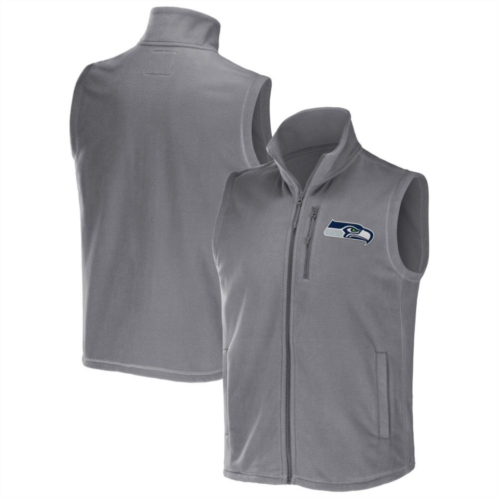 Unbranded Mens NFL x Darius Rucker Collection by Fanatics Gray Seattle Seahawks Polar Fleece Full-Zip Vest