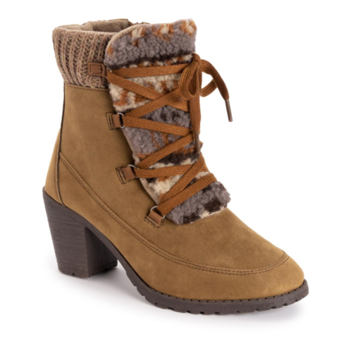 MUK LUKS Lacy Lilah Womens Heeled Ankle Boots