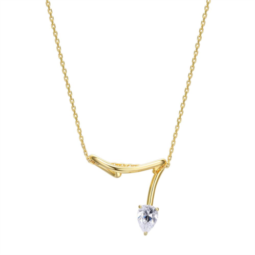 Sarafina 14k Gold Plated Cubic Zirconia Necklace